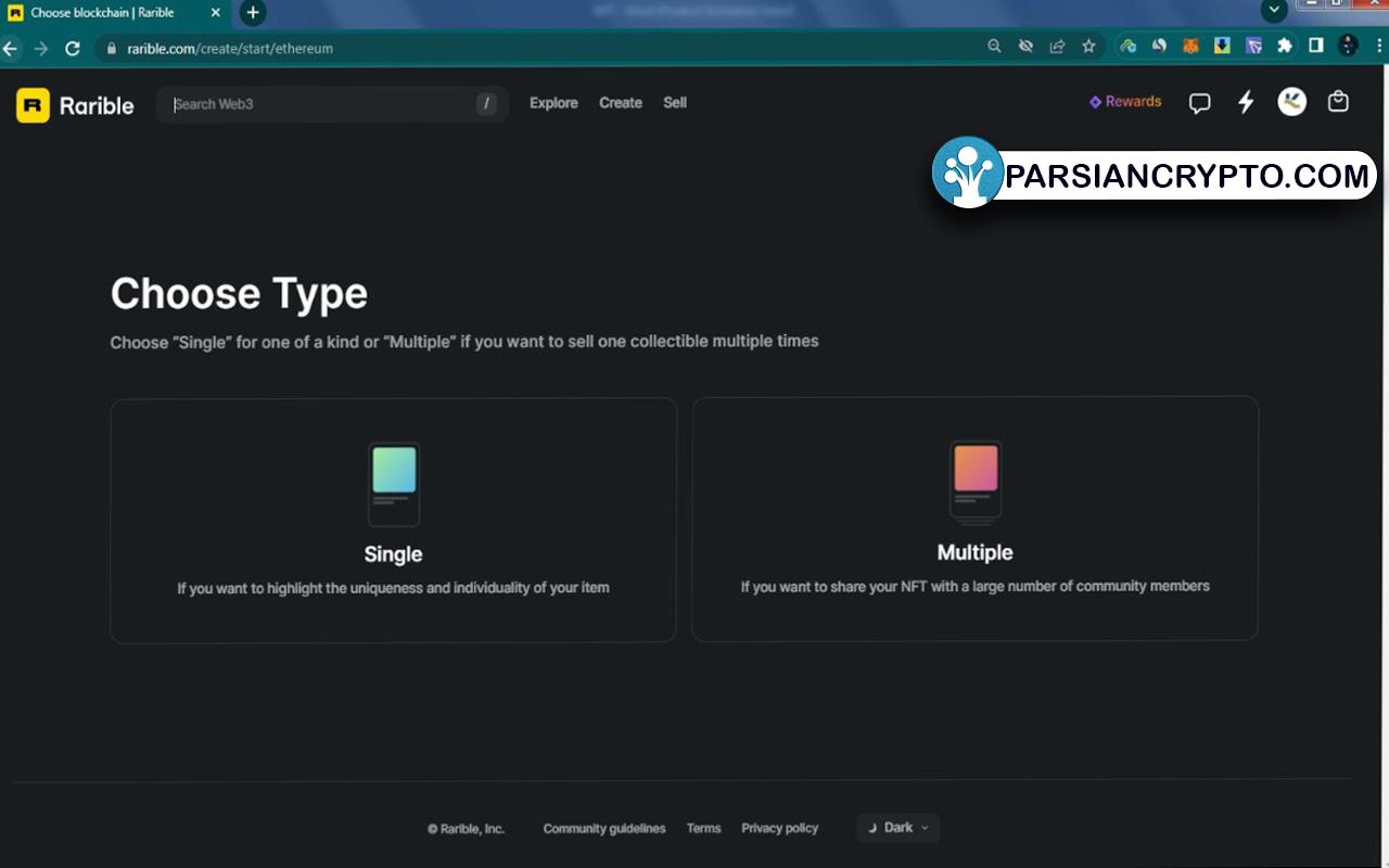نحوه ساخت توکن NFT در پلتفرم Rarible