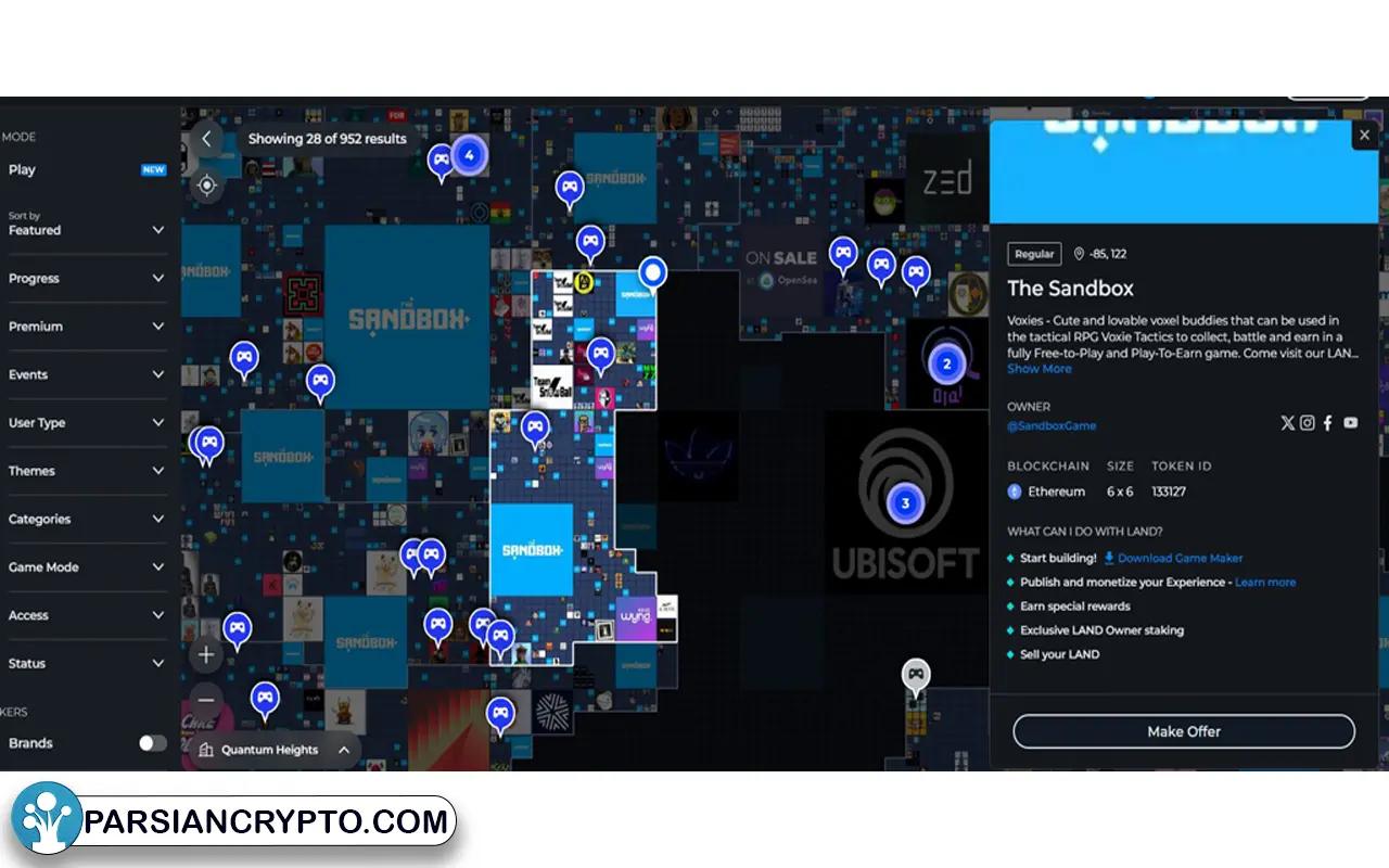 آموزش خرید زمین در سندباکس