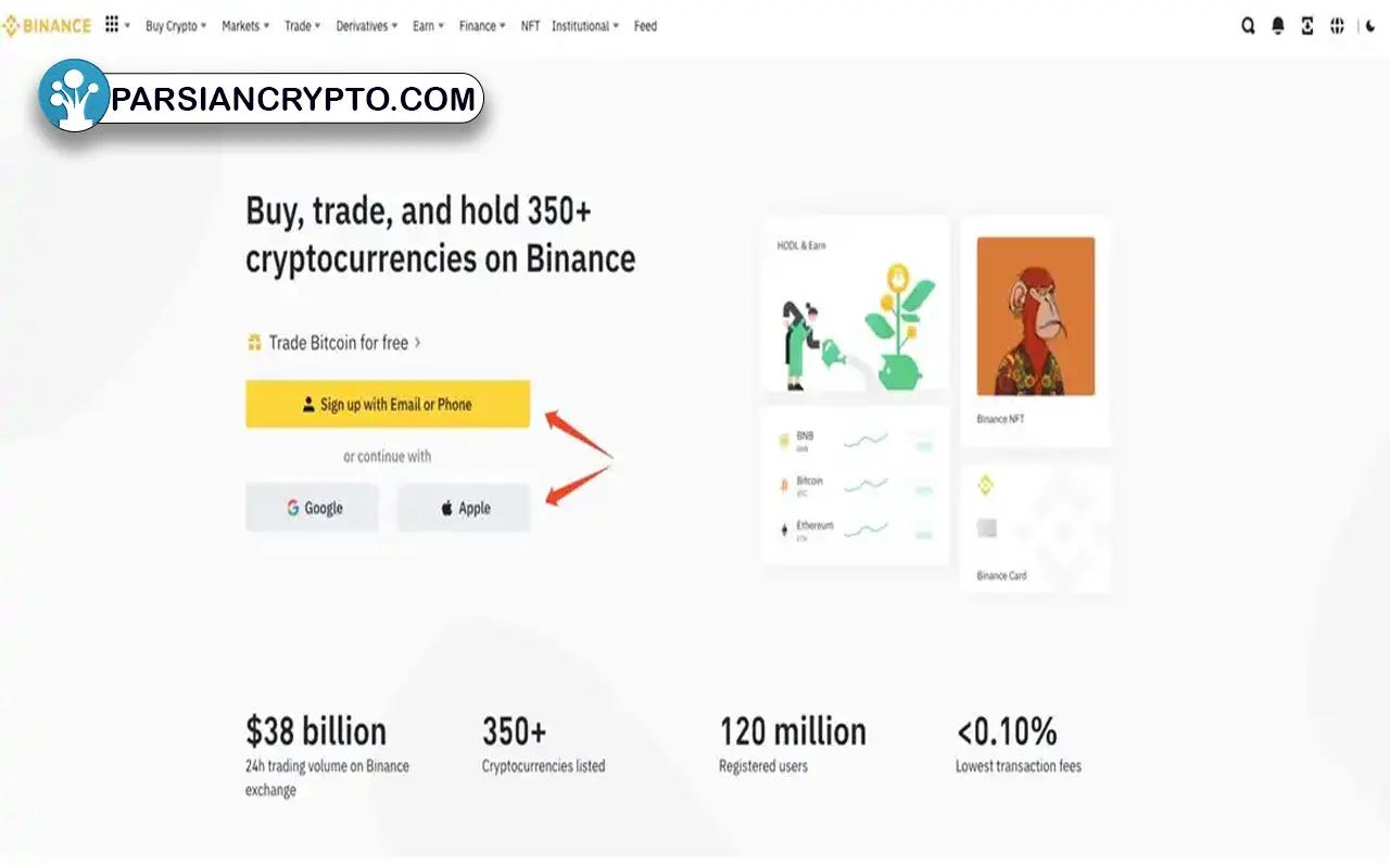 ثبت نام در صرافی بایننس1