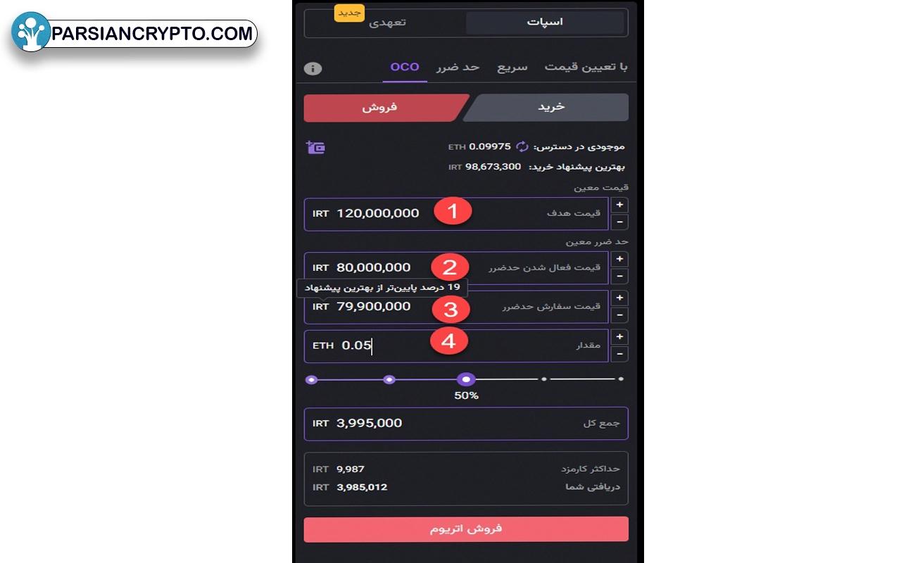 عملیات فروش ارز دیجیتال