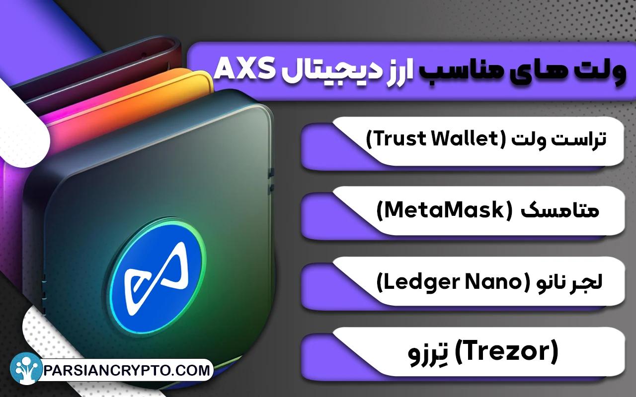 کیف پول‌های مختلف برای نگهداری AXS