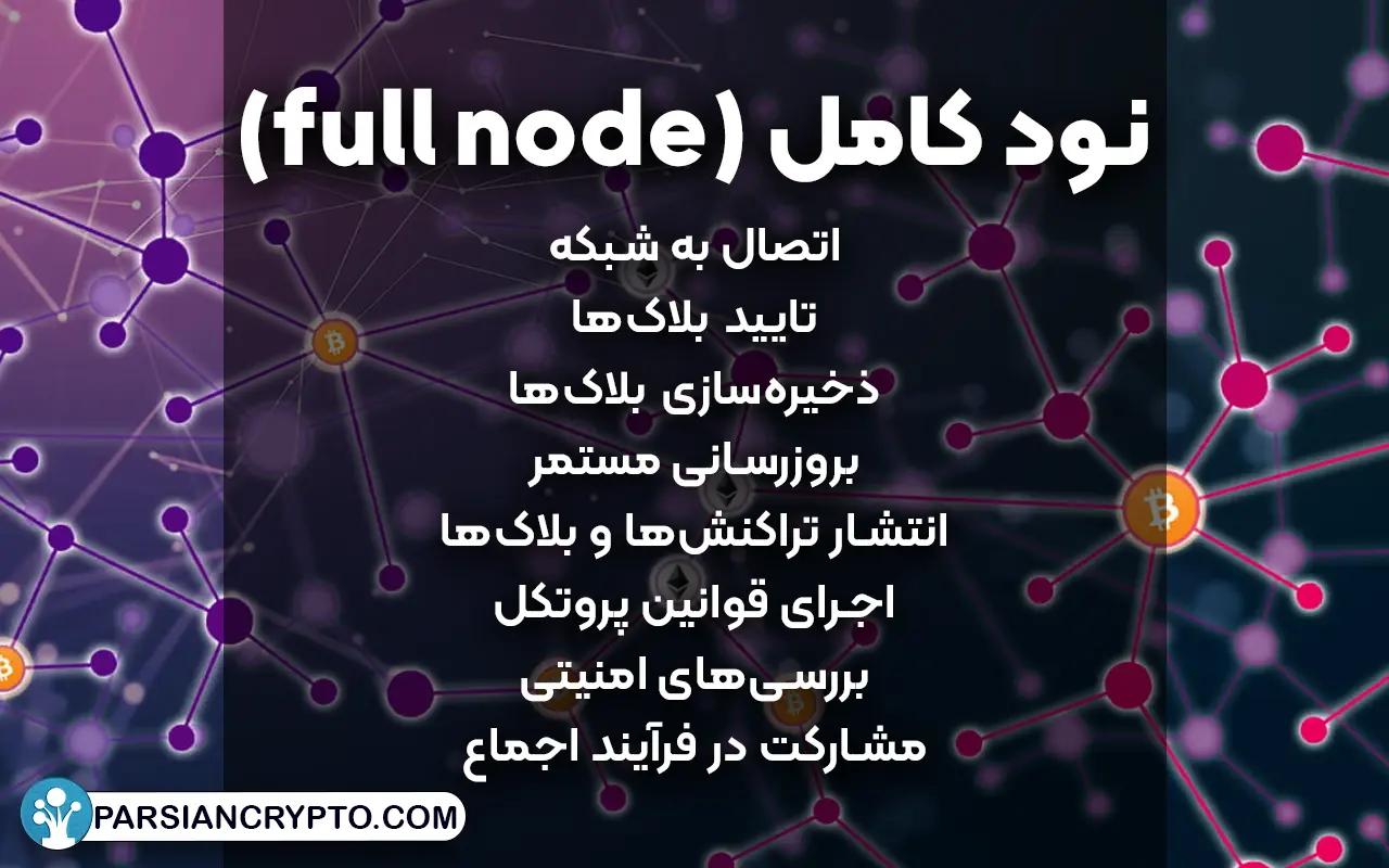 نحوه عملکرد نود کامل (full node)