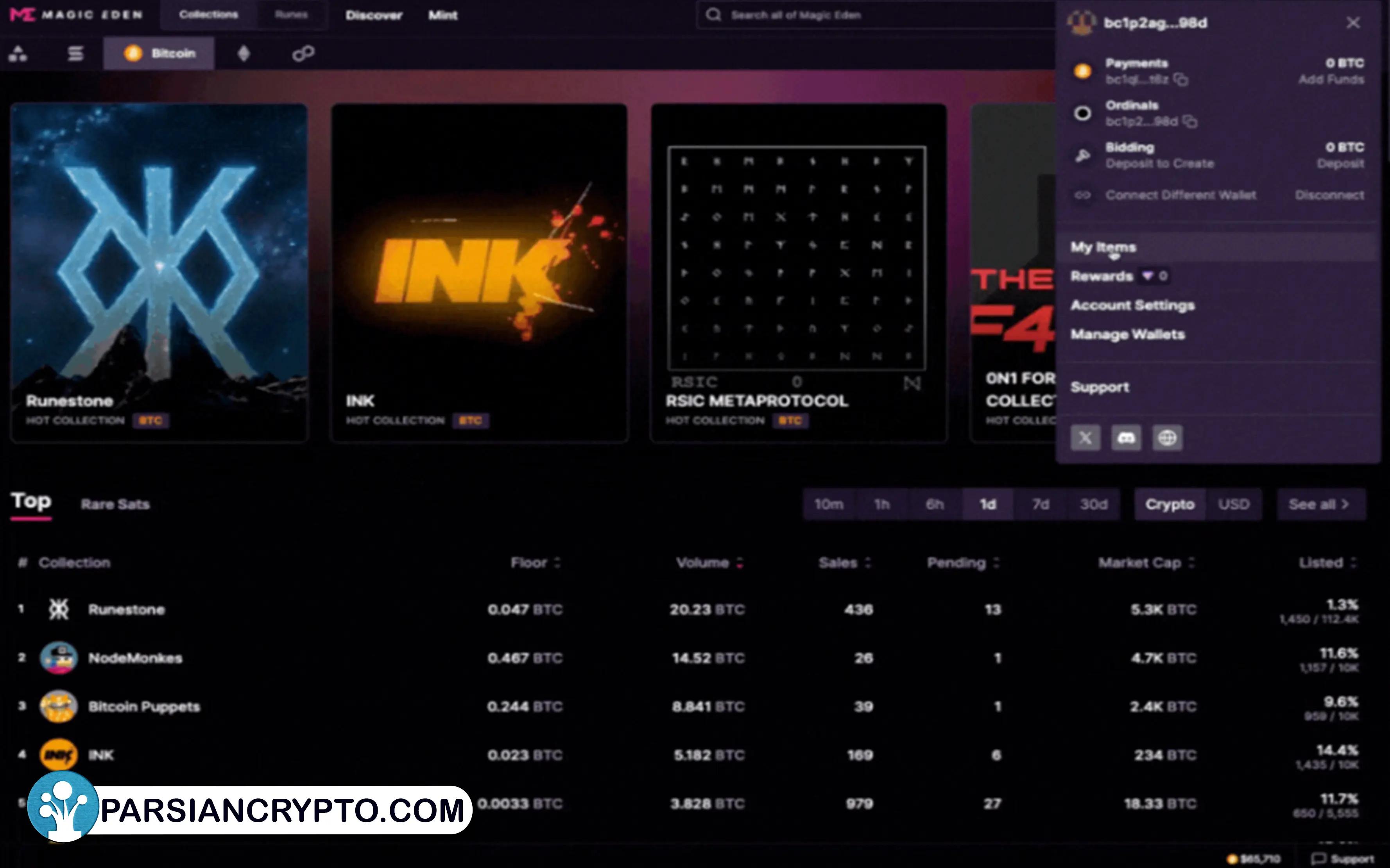 نحوه فروش NFT اوردینال بیت کوین