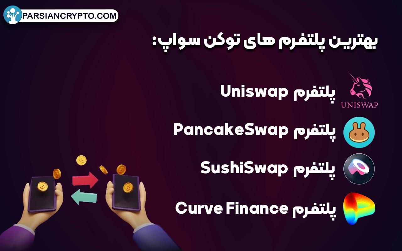 بهترین پلتفرم های توکن سواپ