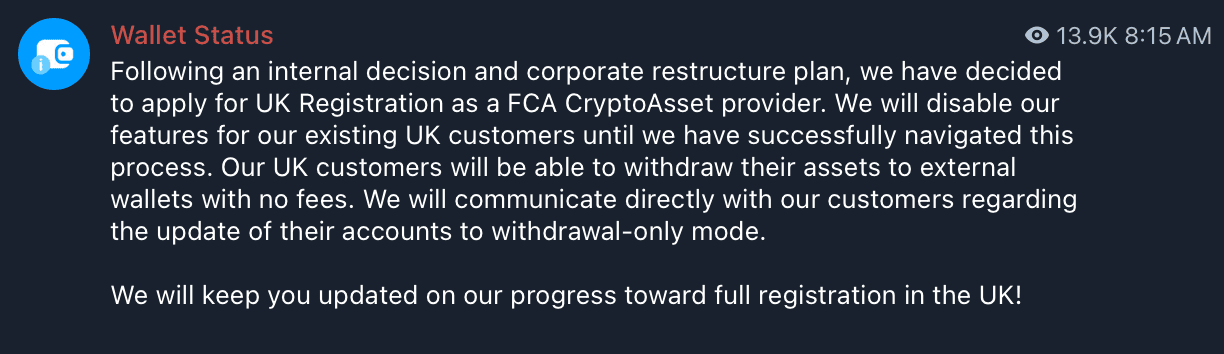 Source: Telegram.