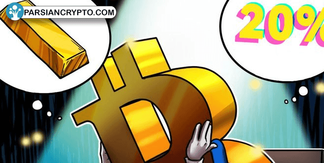 نوسانات قیمت بیت کوین تحت تاثیر افزایش‌های قابل توجه طلا! عکس