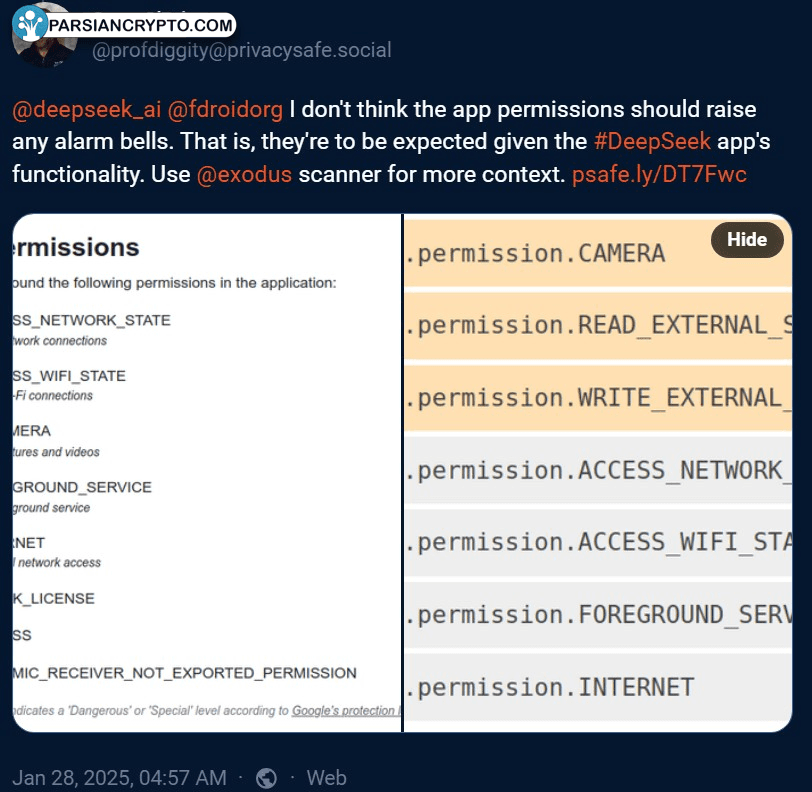 جریان داده‌های دیپ‌سیک به چین و آمریکا