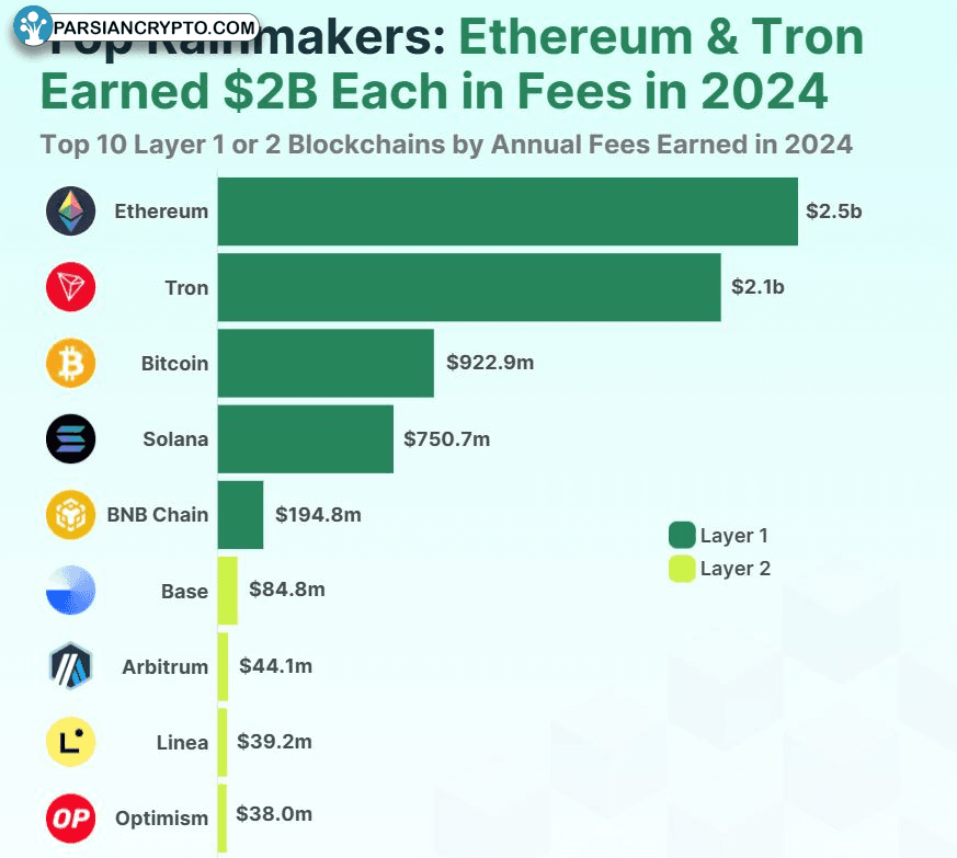 بلاکچین‌های لایه ۱ برتر در ۲۰۲۴