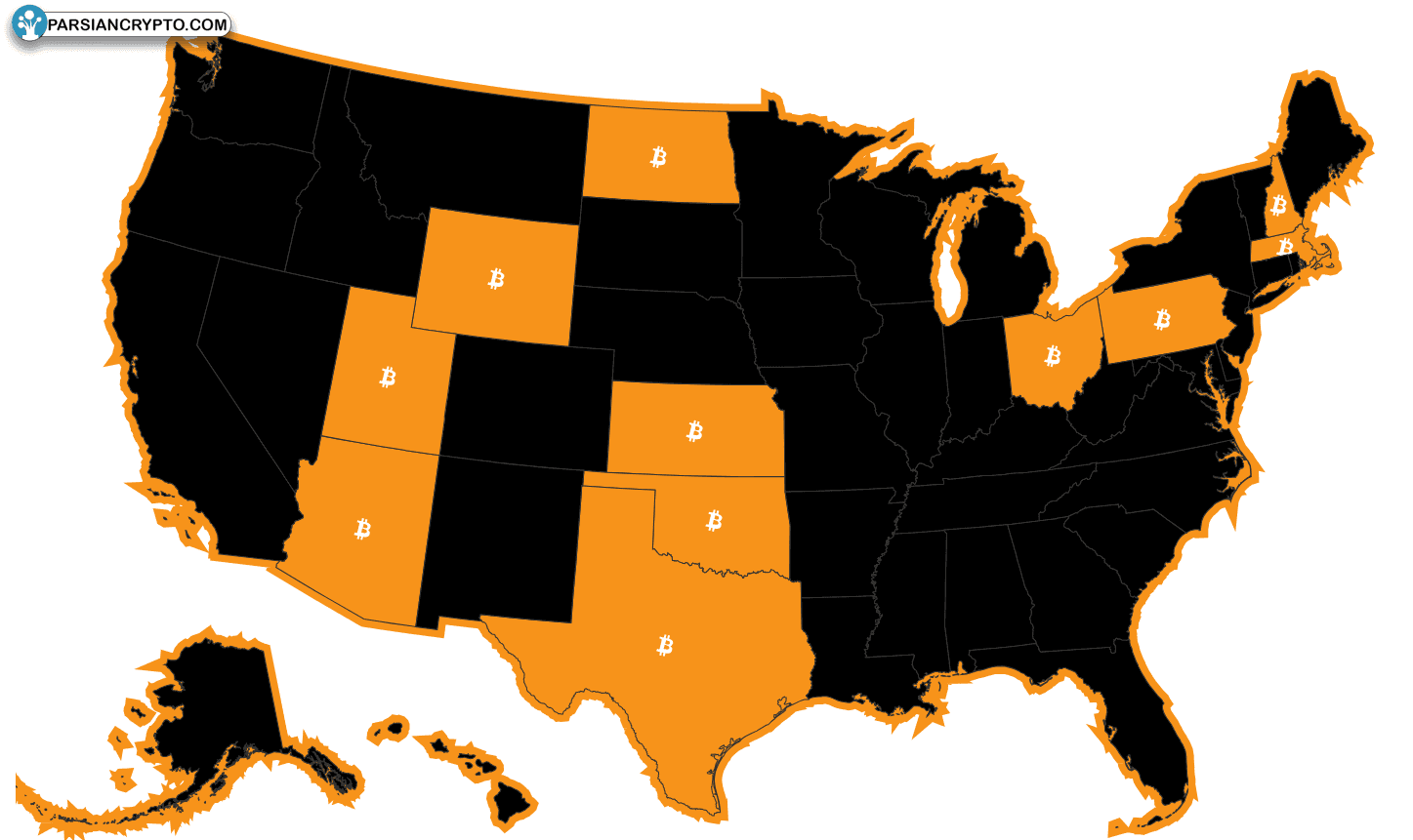 لایحه‌های ذخیره بیت کوین در ایالت‌های آمریکا