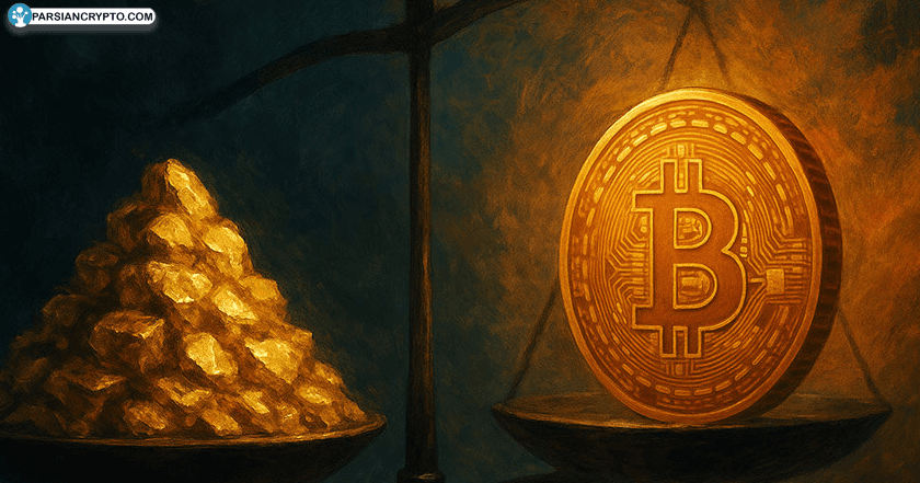 بیت کوین؛ طلای دیجیتال در برابر طلا—فرصت استثنایی برای سرمایه‌گذاران! عکس