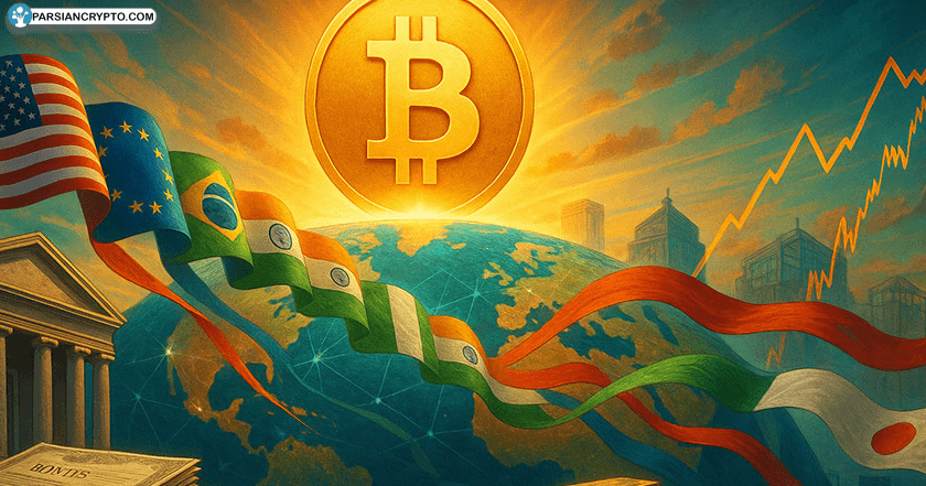 بیت کوین به عنوان دارایی اقتصاد کلان؛ آیا کشورها در رقابت جهانی عقب می‌مانند؟ عکس