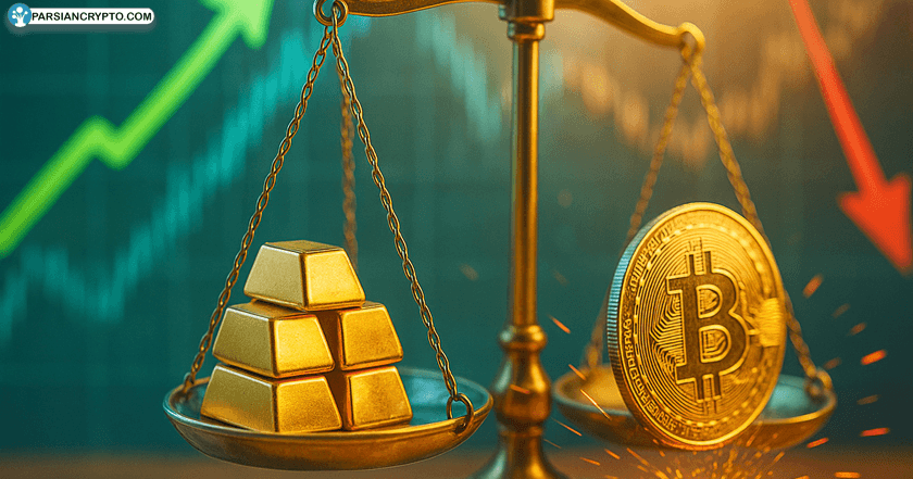 افزایش قدرت طلا در برابر کاهش ارزش بیت کوین؛ زمان به سود امن قدیمی است! عکس