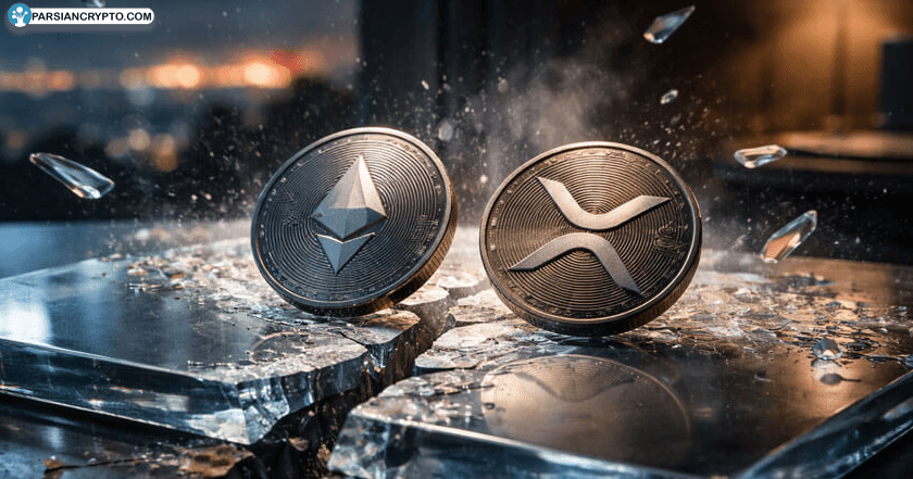 سقوط غافلگیرانه بازار کریپتو در تعطیلات؛ کاهش شدید ETH و XRP همزمان با حمله اسرائیل به غزه! عکس