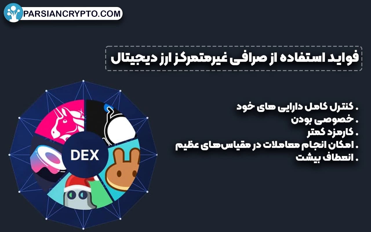 فواید استفاده از صرافی غیرمتمرکز ارز دیجیتال
