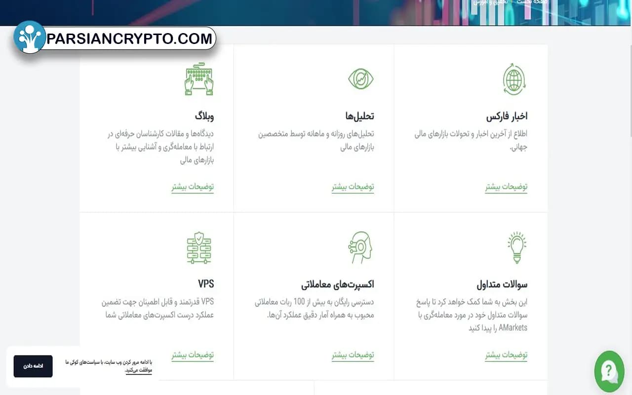 پشتیبانی فارسی آمارکتس