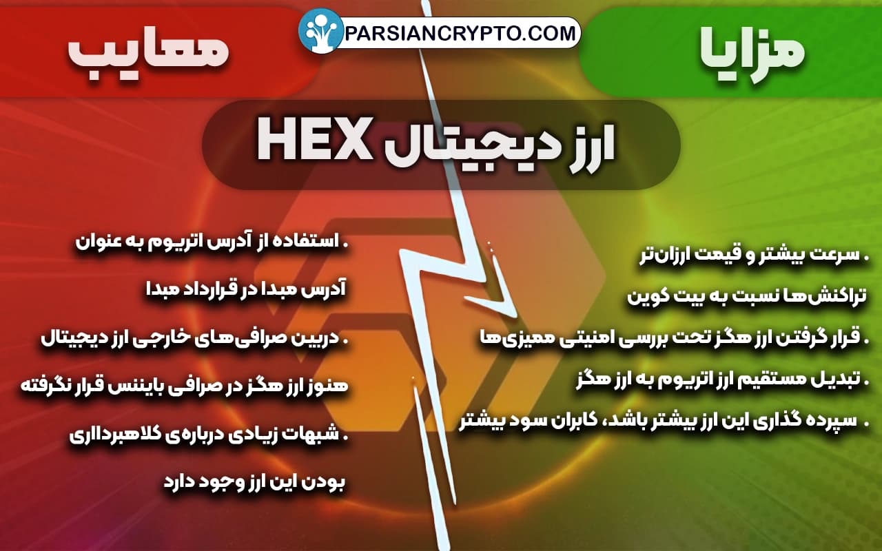 مزایا و معایب ارز دیجیتال HEX
