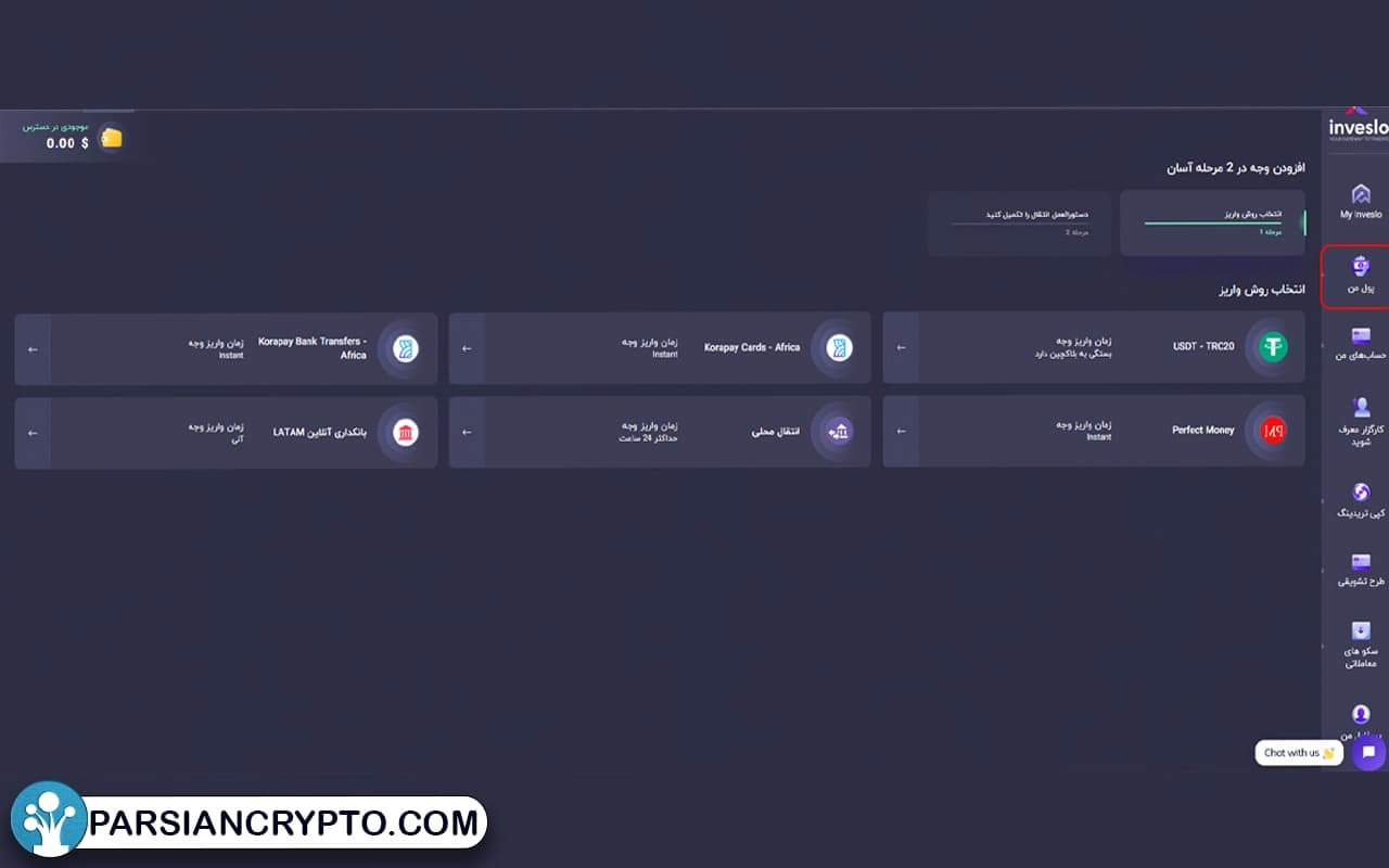 روش ثبتنام در بروکر اینوسلو 3
