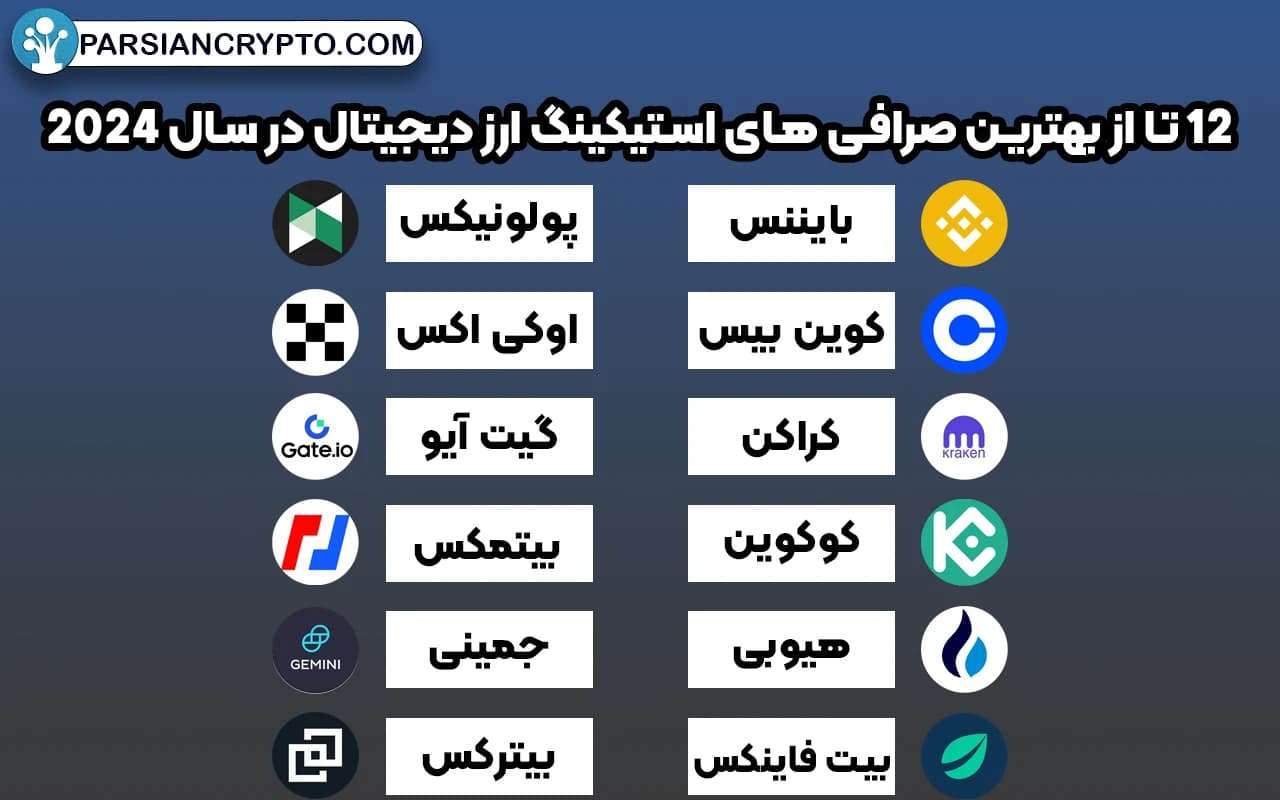 12 تا از بهترین صرافی های استیکینگ ارز دیجیتال در سال 2024