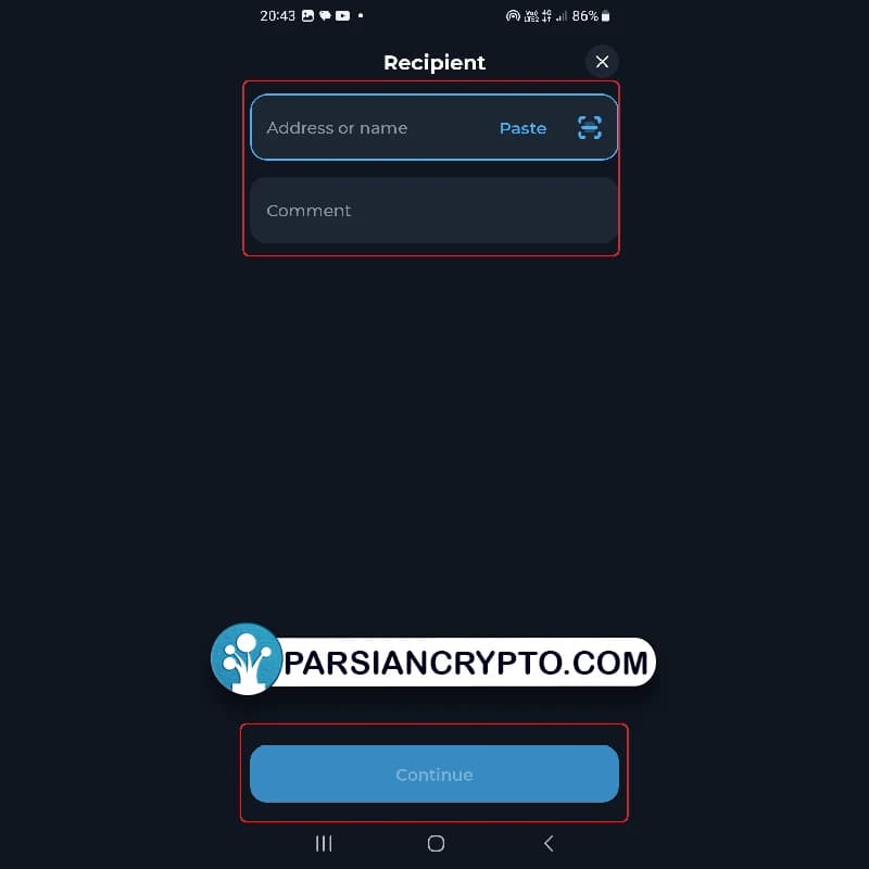انتقال توکن همستر از ولت به صرافی