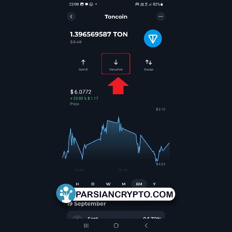 انتقال توکن همستر از ولت به صرافی