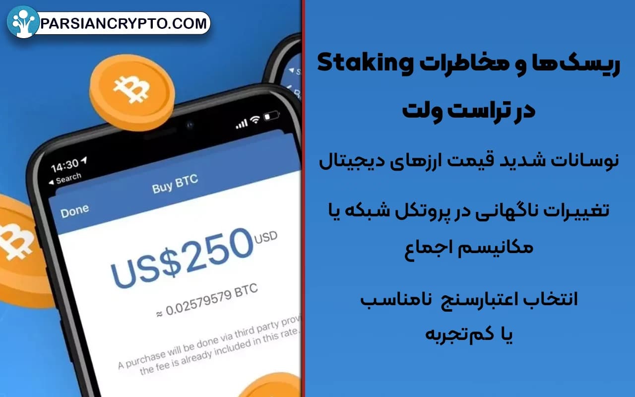 ریسکها و مخاطرات Staking در تراست ولت