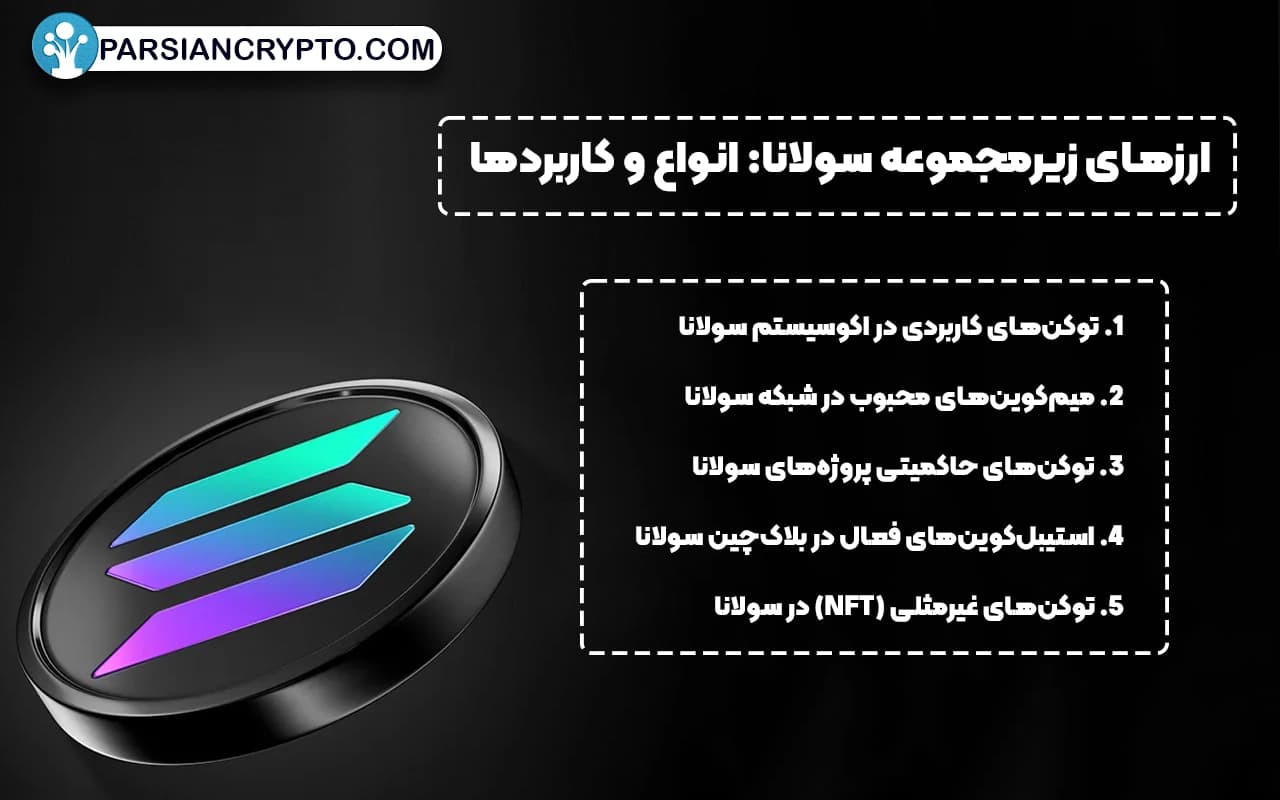 ارزهای زیرمجموعه سولانا: انواع و کاربردها