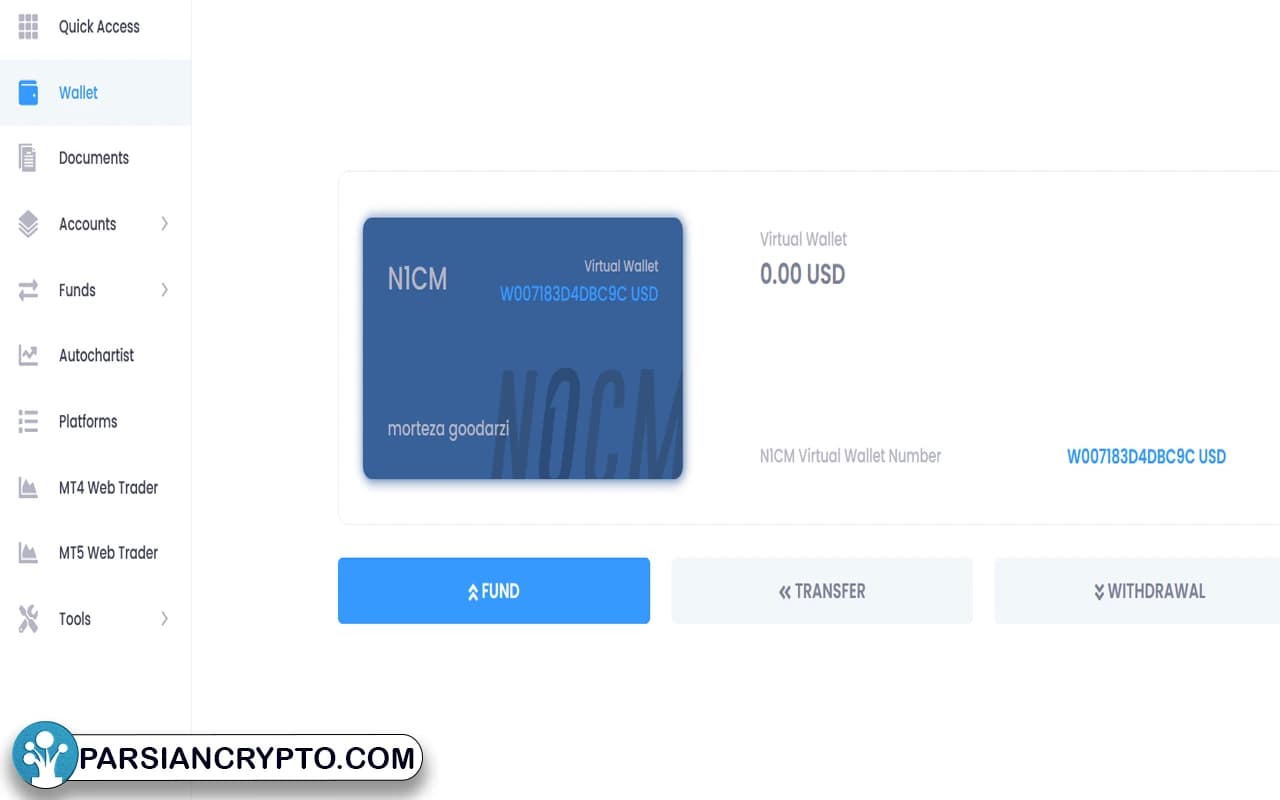 روش واریز وجه و برداشت حساب در بروکر نامبر وان (N1CM)