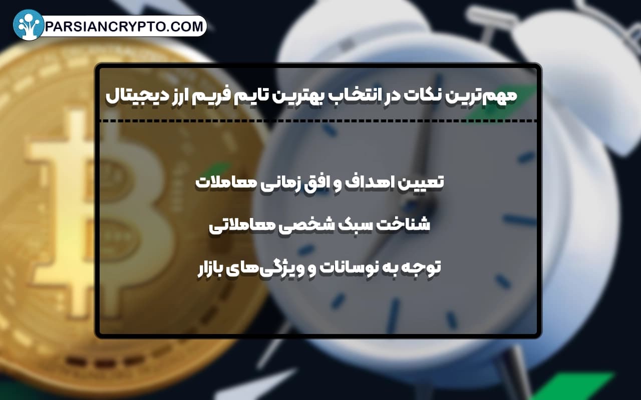 مهمترین نکات در انتخاب بهترین تایم فریم ارز دیجیتال