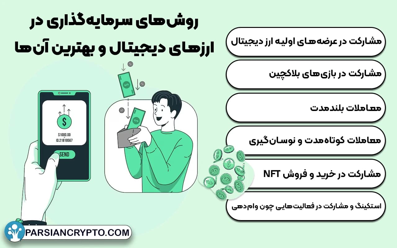 روشهای سرمایهگذاری در ارزهای دیجیتال و بهترین آنها