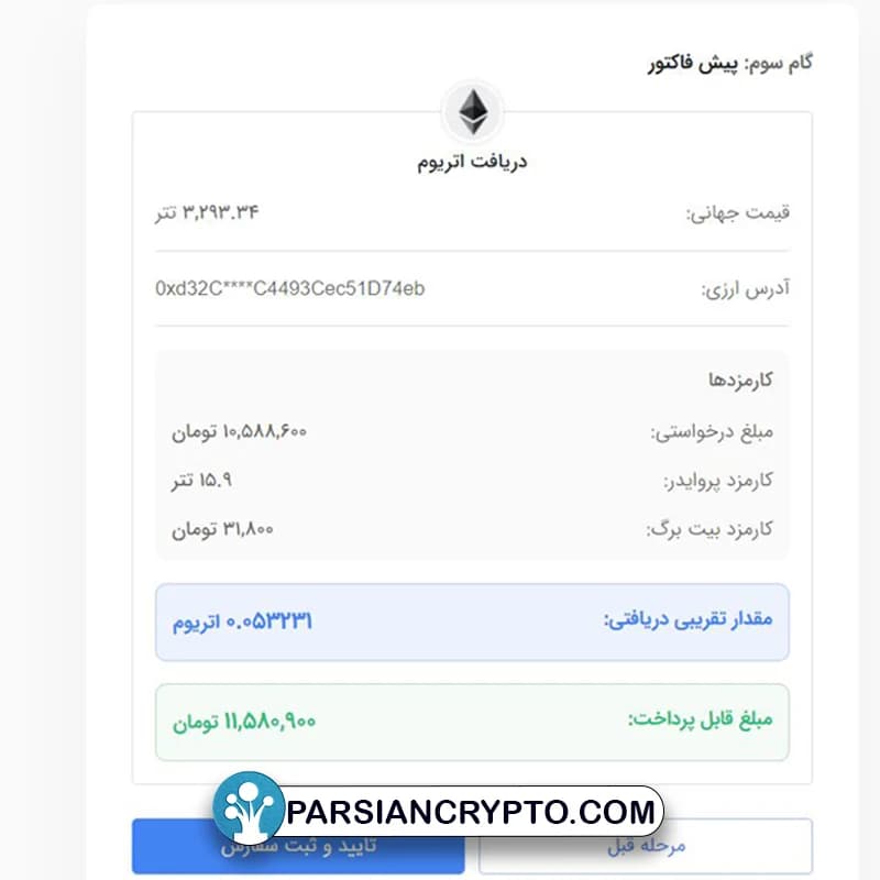 آموزش خرید اتریوم در تراست ولت18