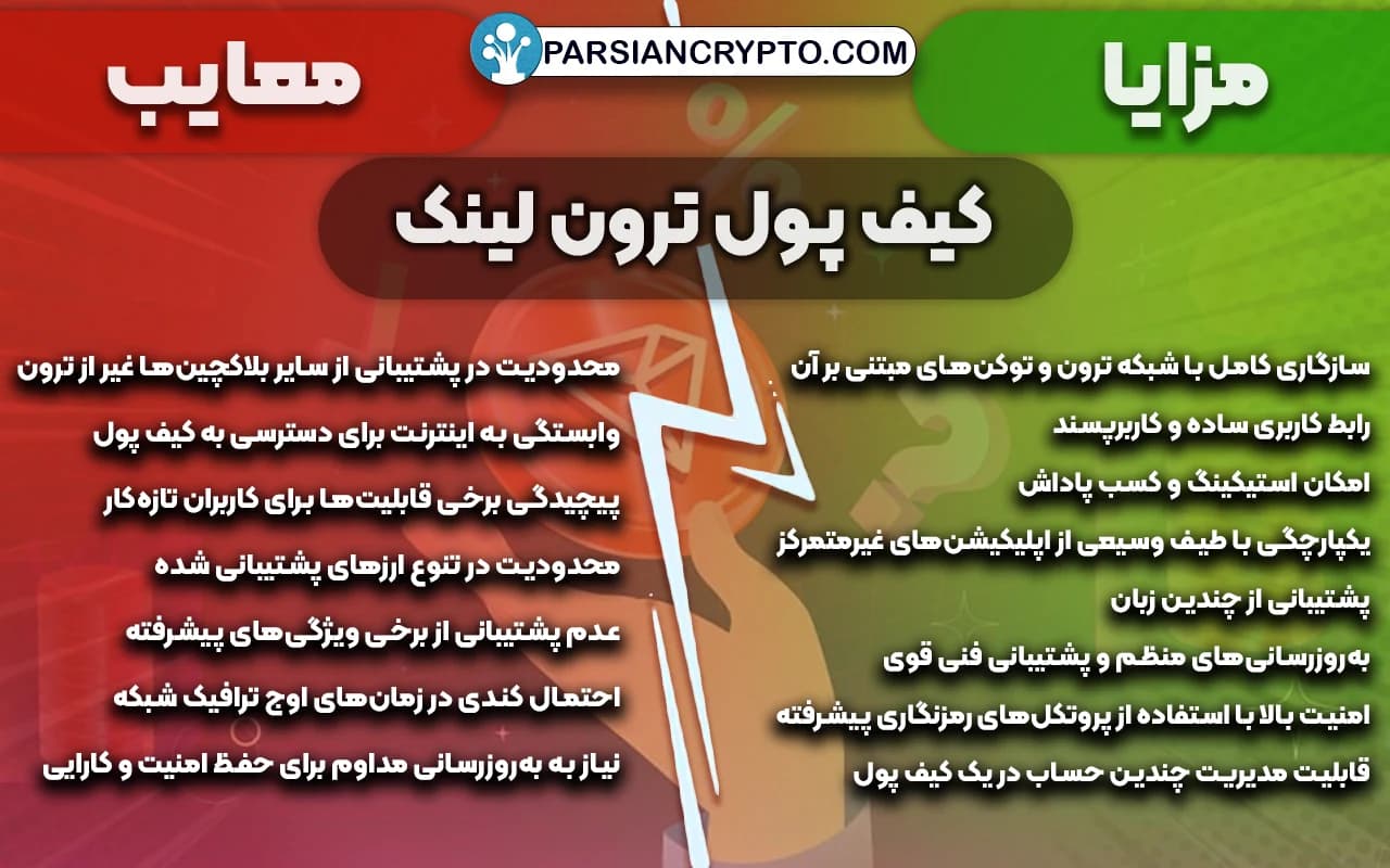 مزایا و معایب کیف پول ترون لینک