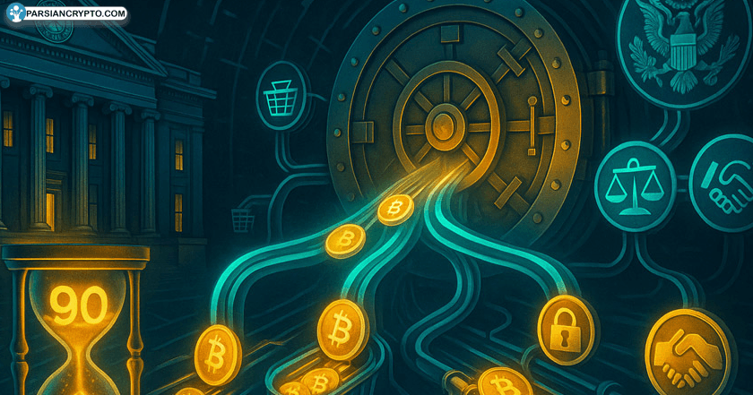 بیت کوین آمریکا تحت فشار بیسابقه؛ ذخیره ۴۰ هزار BTC در ۹۰ روز آینده! عکس