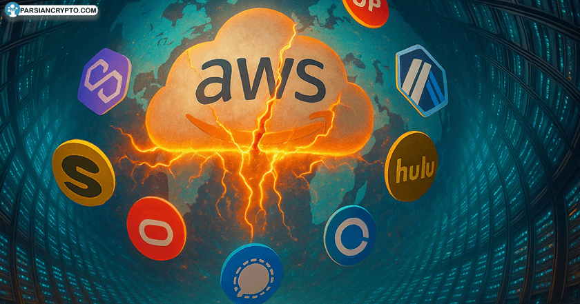 قطعی AWS و تاثیر شگرف بر دنیای کریپتو و اینترنت! عکس
