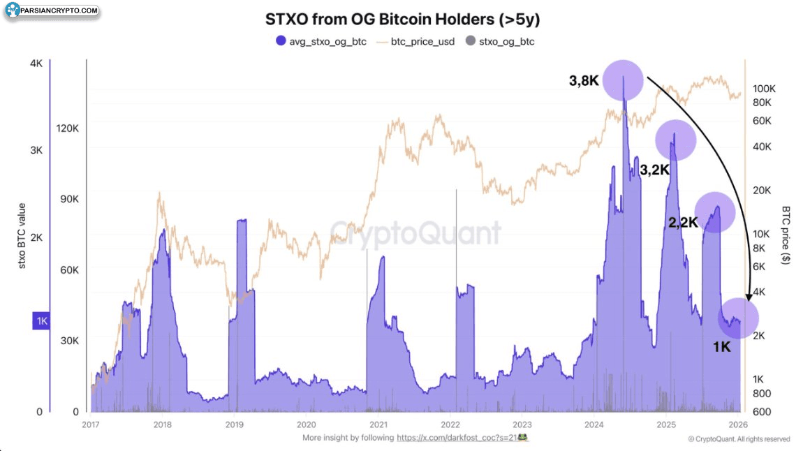 گزارش STXO از دارندگان بیت کوین قدیمی