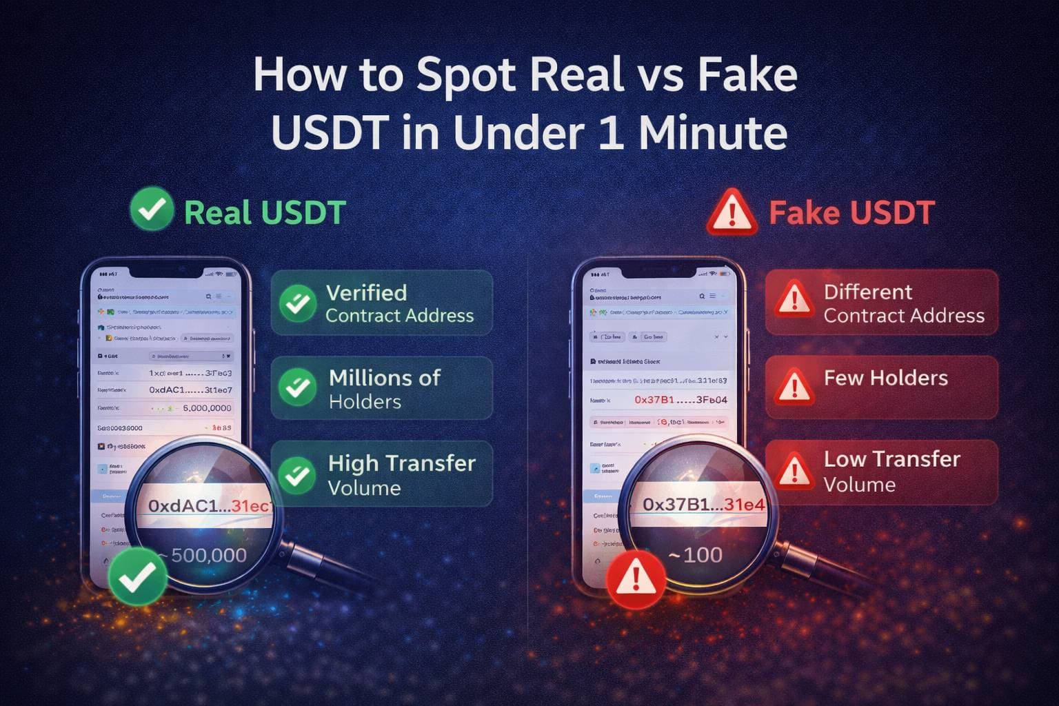 روش فوری تشخیص تتر واقعی از تقلبی